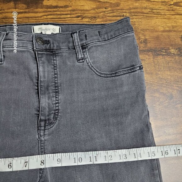 Madewell Jeans 28 Skinny 10" High Rise Charcoal Wash Tummy Control Slimming - Picture 9 of 13